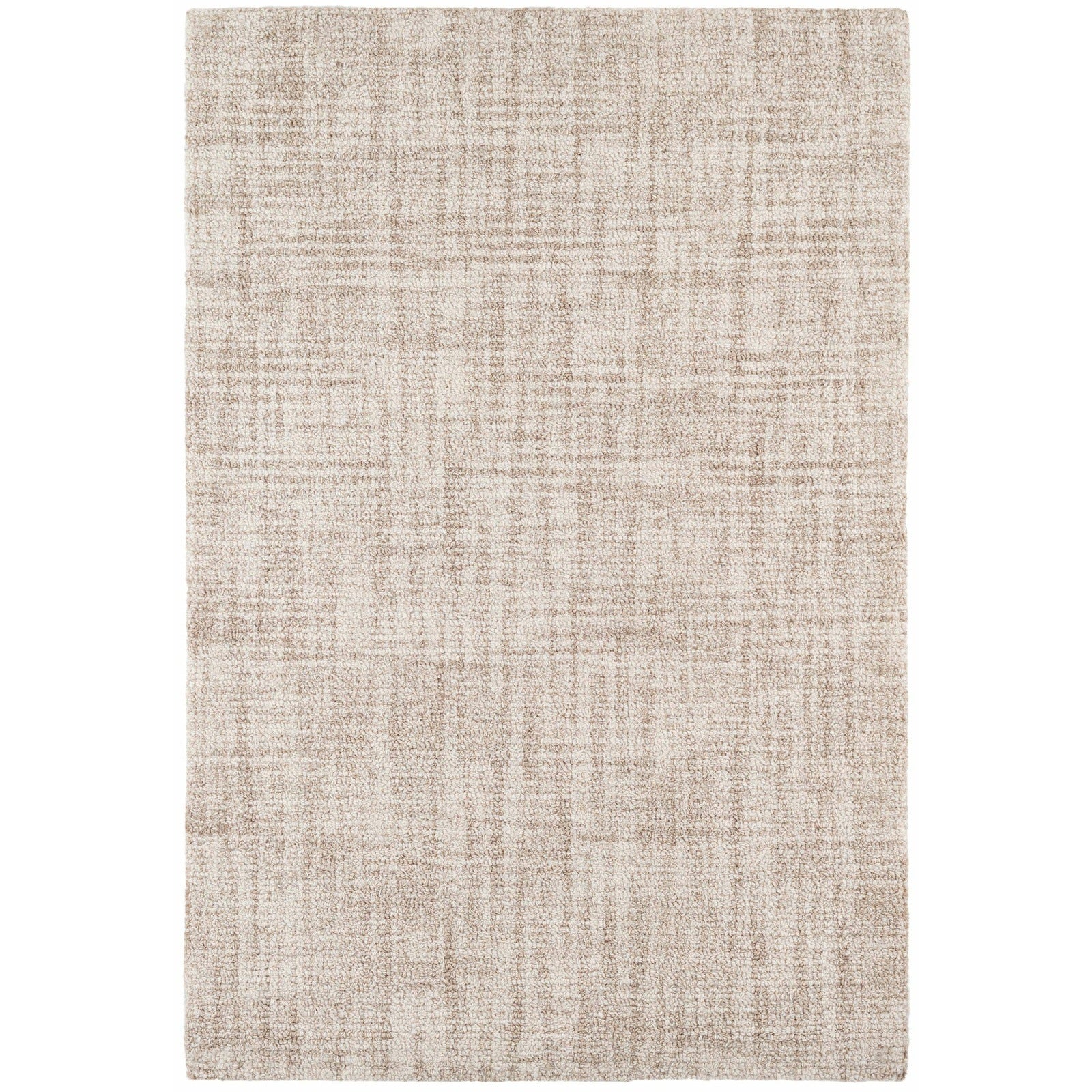 Dash & Albert Crosshatch Ivory Micro Hooked Wool Rug