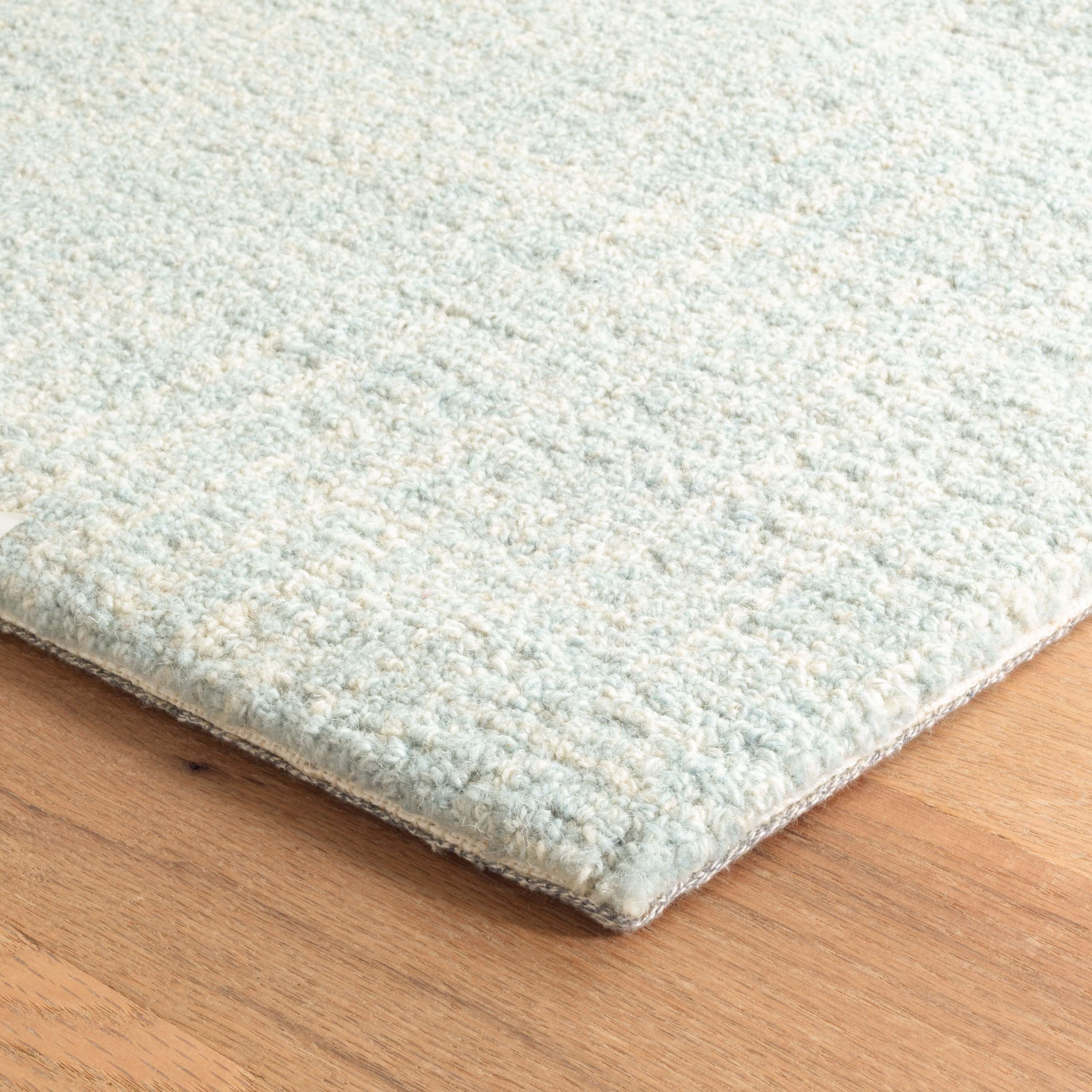 Dash & Albert Crosshatch Sky Micro Hooked Wool Rug