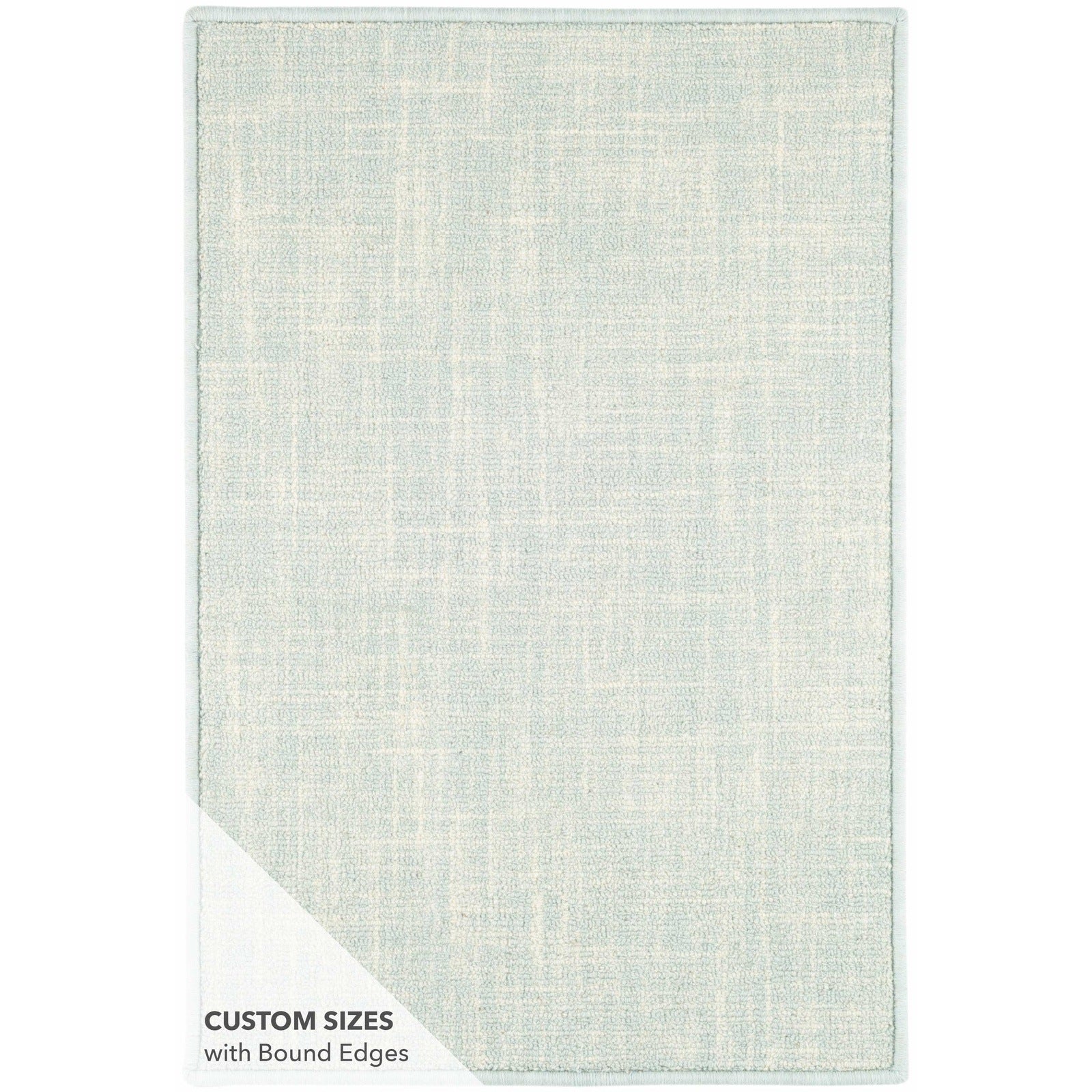 Dash & Albert Crosshatch Sky Micro Hooked Wool Rug
