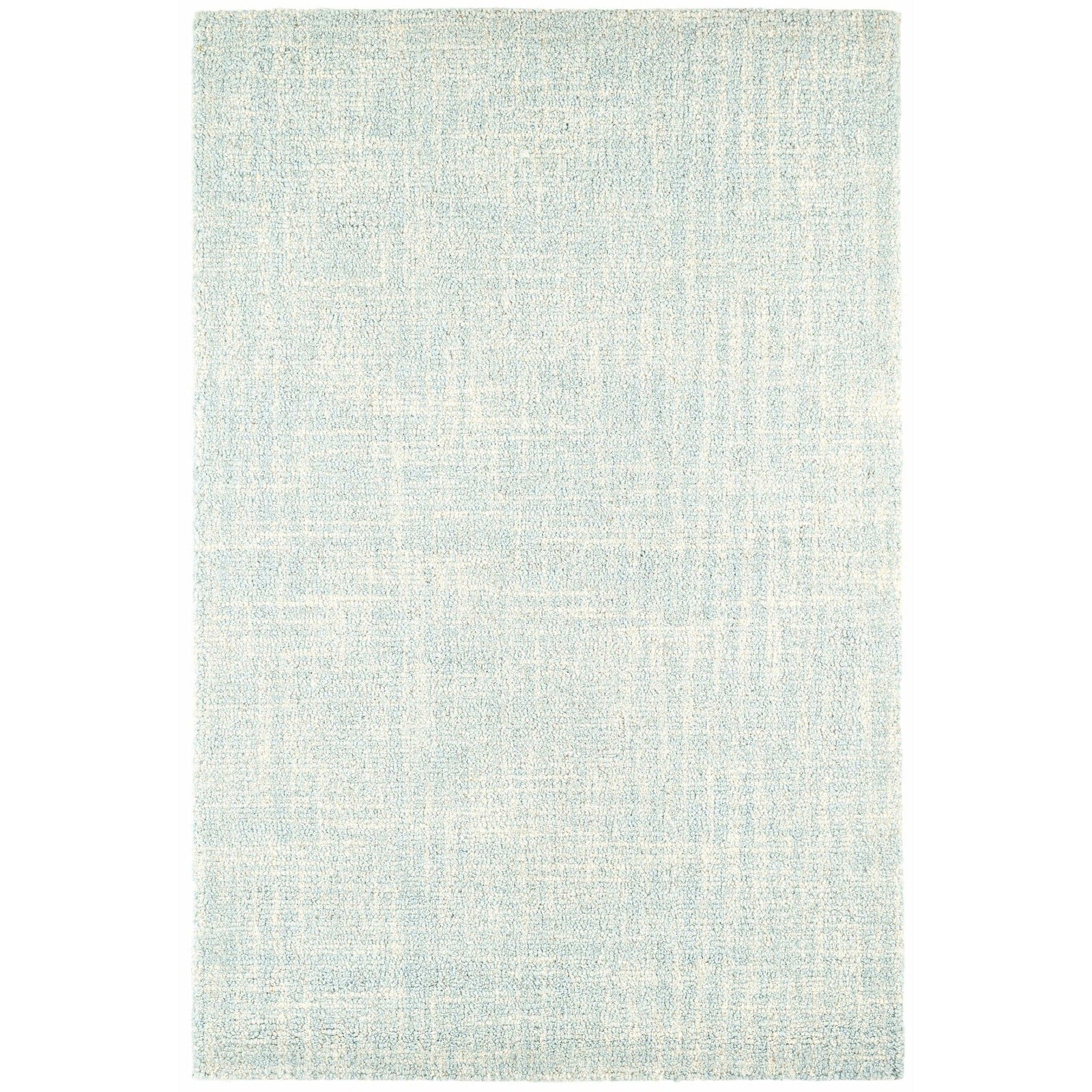 Dash & Albert Crosshatch Sky Micro Hooked Wool Rug