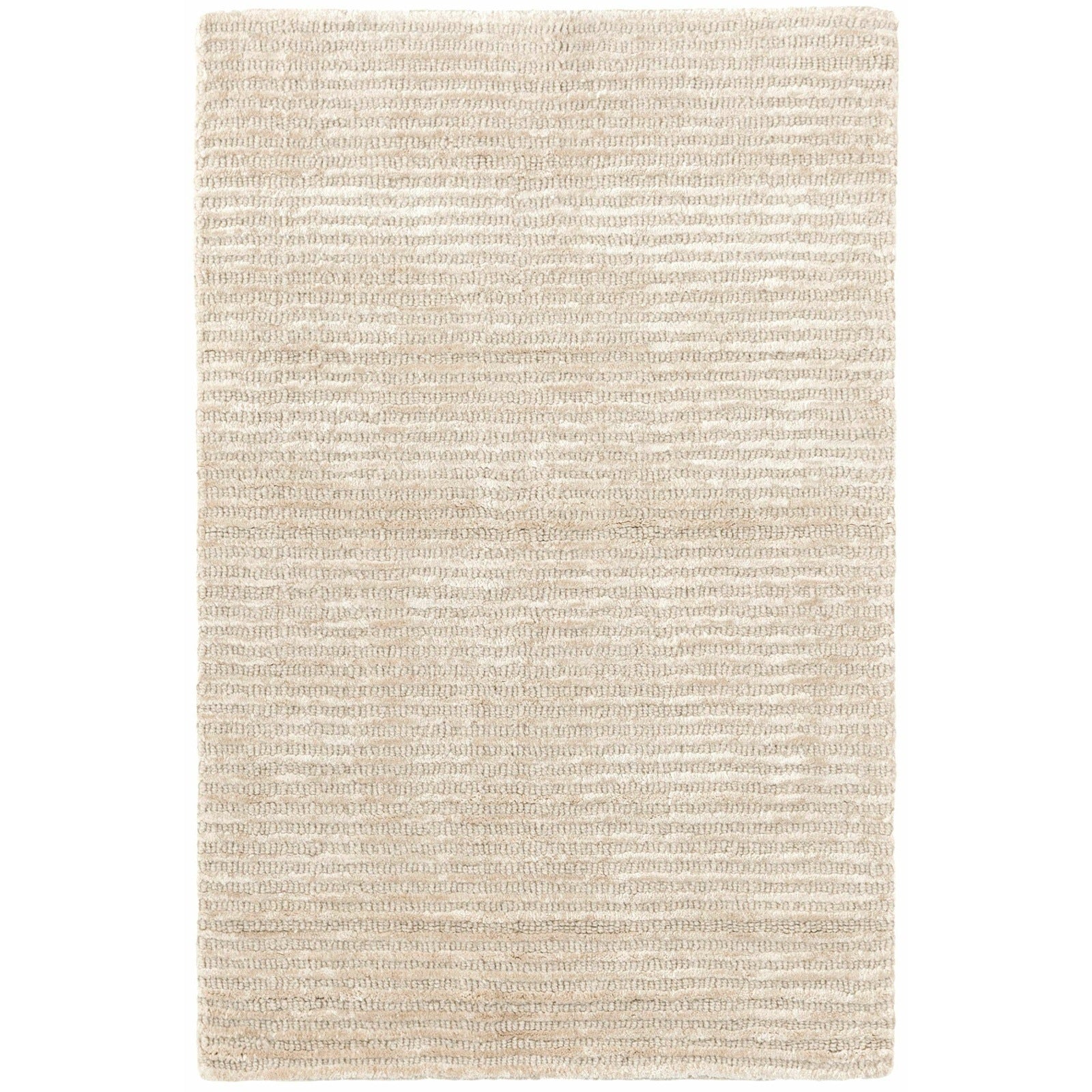 Dash & Albert Cut Stripe Ivory Hand Knotted Viscose/Wool Rug