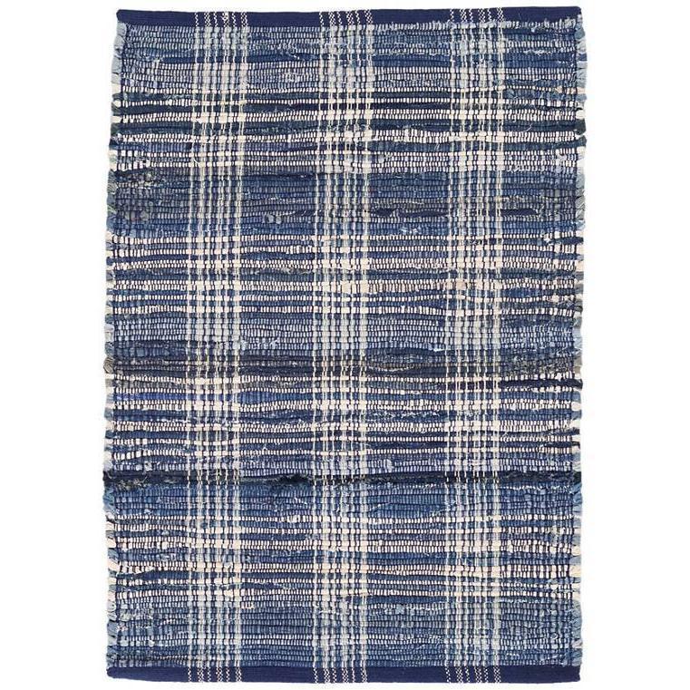 Dash & Albert Denim Plaid Woven Cotton Rug