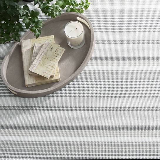 Dash & Albert Gradation Ticking Woven Cotton Rug