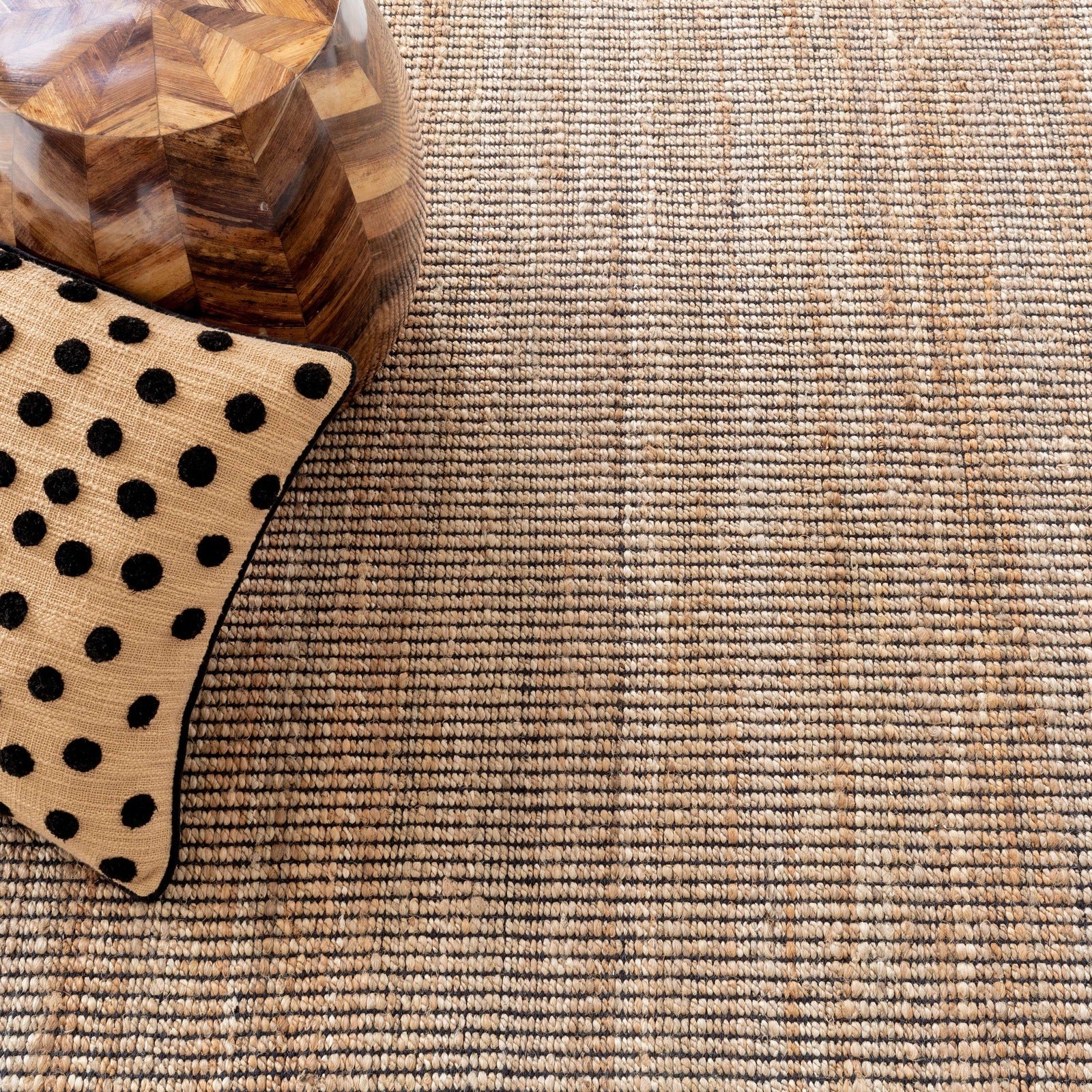 Dash & Albert Gridwork Black Woven Jute Rug