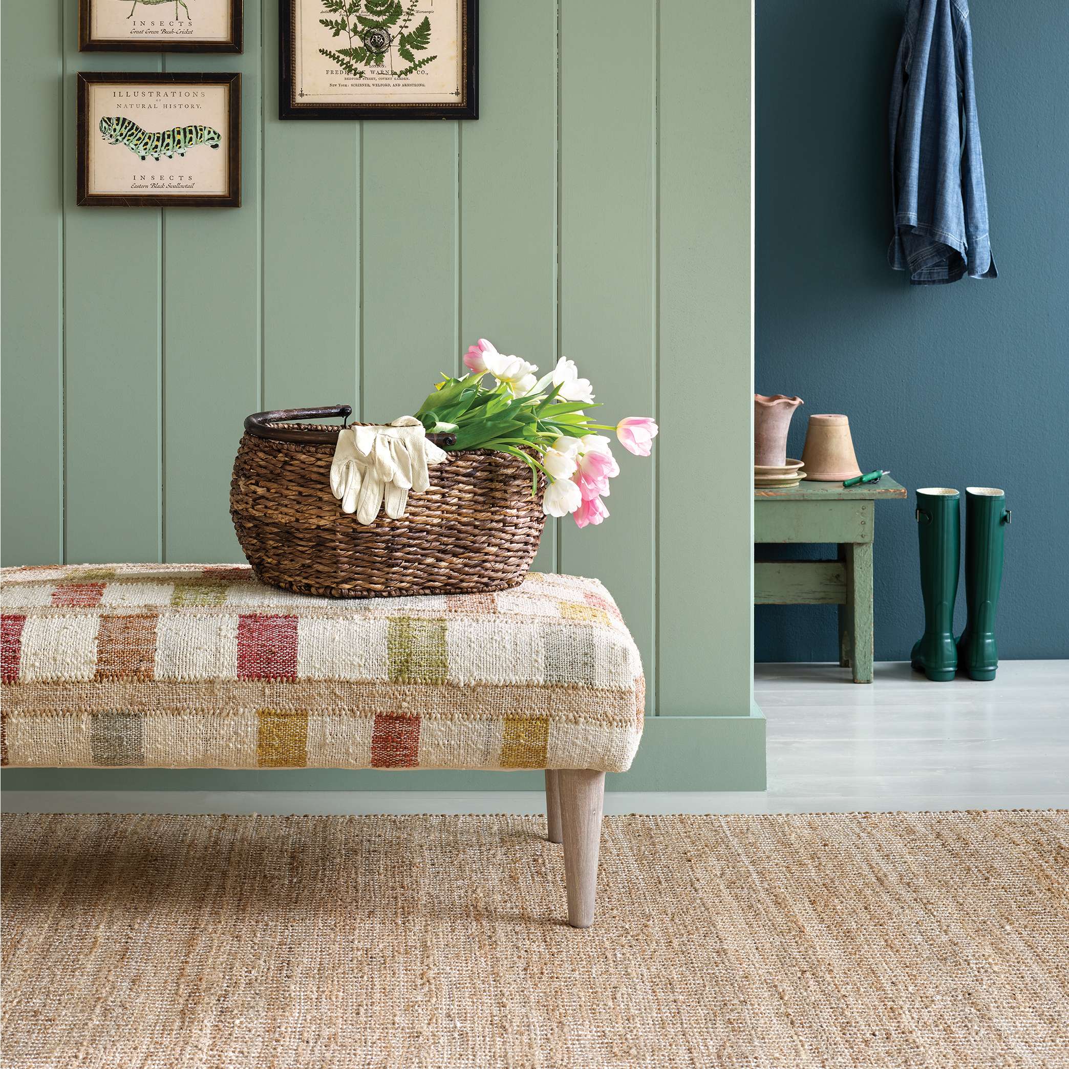 Dash & Albert Gridwork Ivory Woven Jute Rug