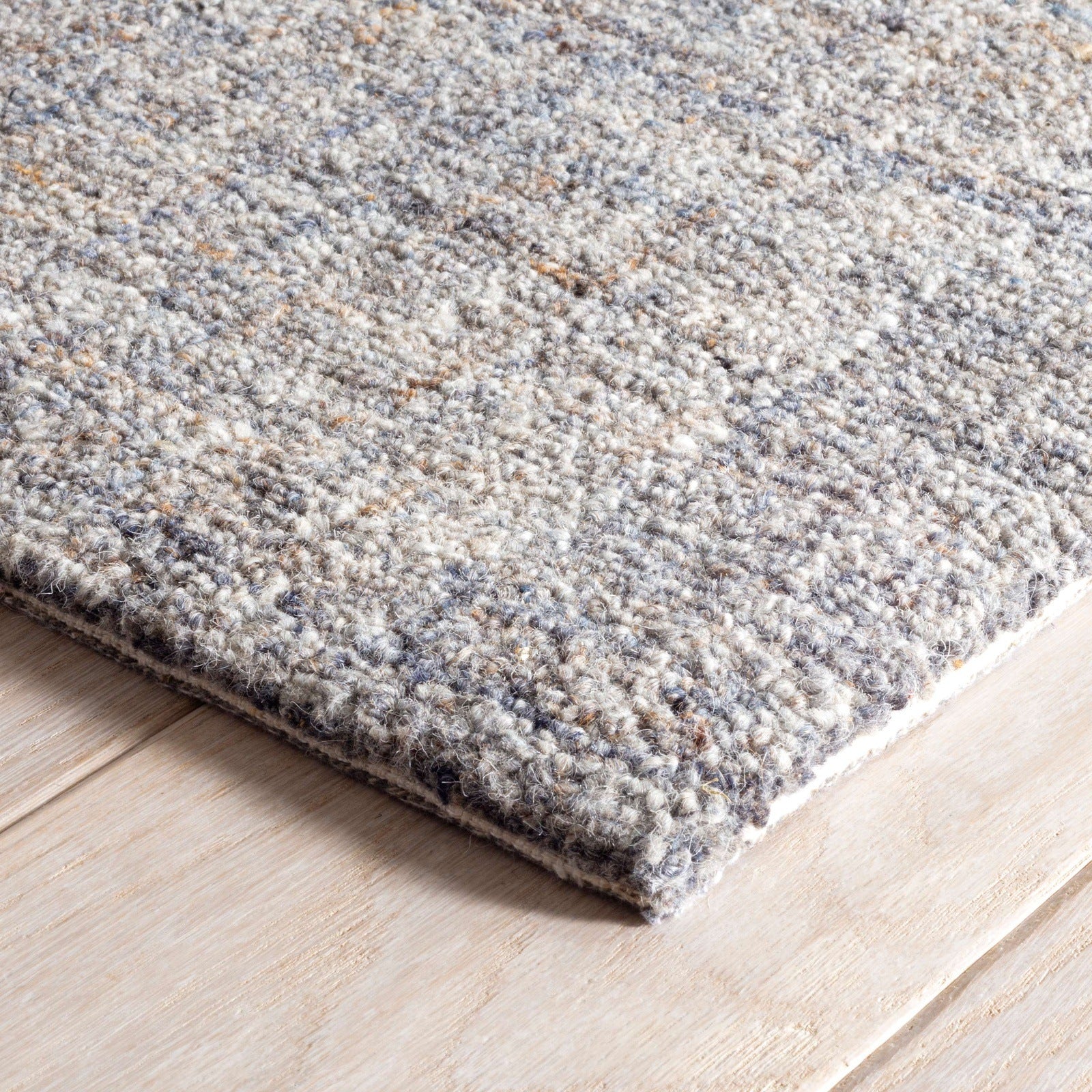 Dash & Albert Harris Blue/Brown Micro Hooked Wool Rug