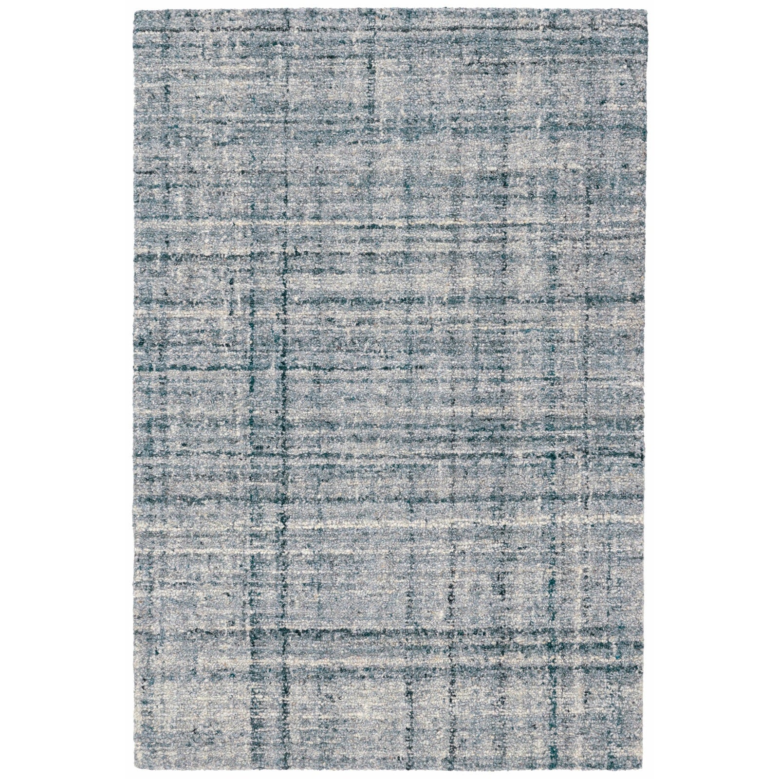Dash & Albert Harris Blue/Ivory Micro Hooked Wool Rug