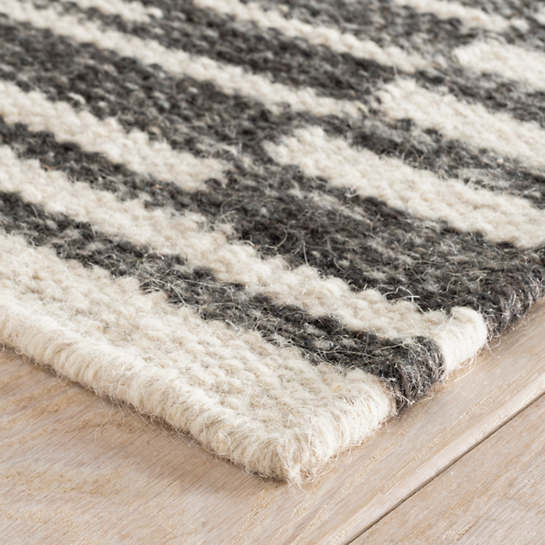 Dash & Albert Heights Charcoal Woven Wool Rug