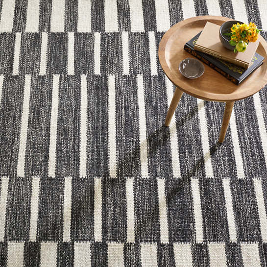 Dash & Albert Heights Charcoal Woven Wool Rug