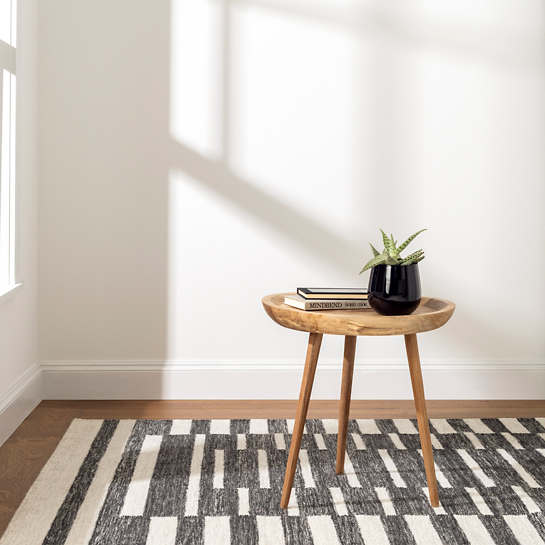 Dash & Albert Heights Charcoal Woven Wool Rug