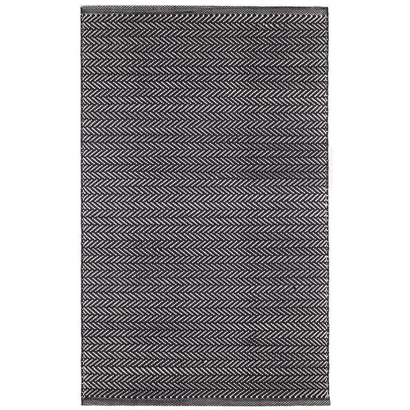 Dash & Albert Herringbone Black/Ivory Indoor/Outdoor Rug