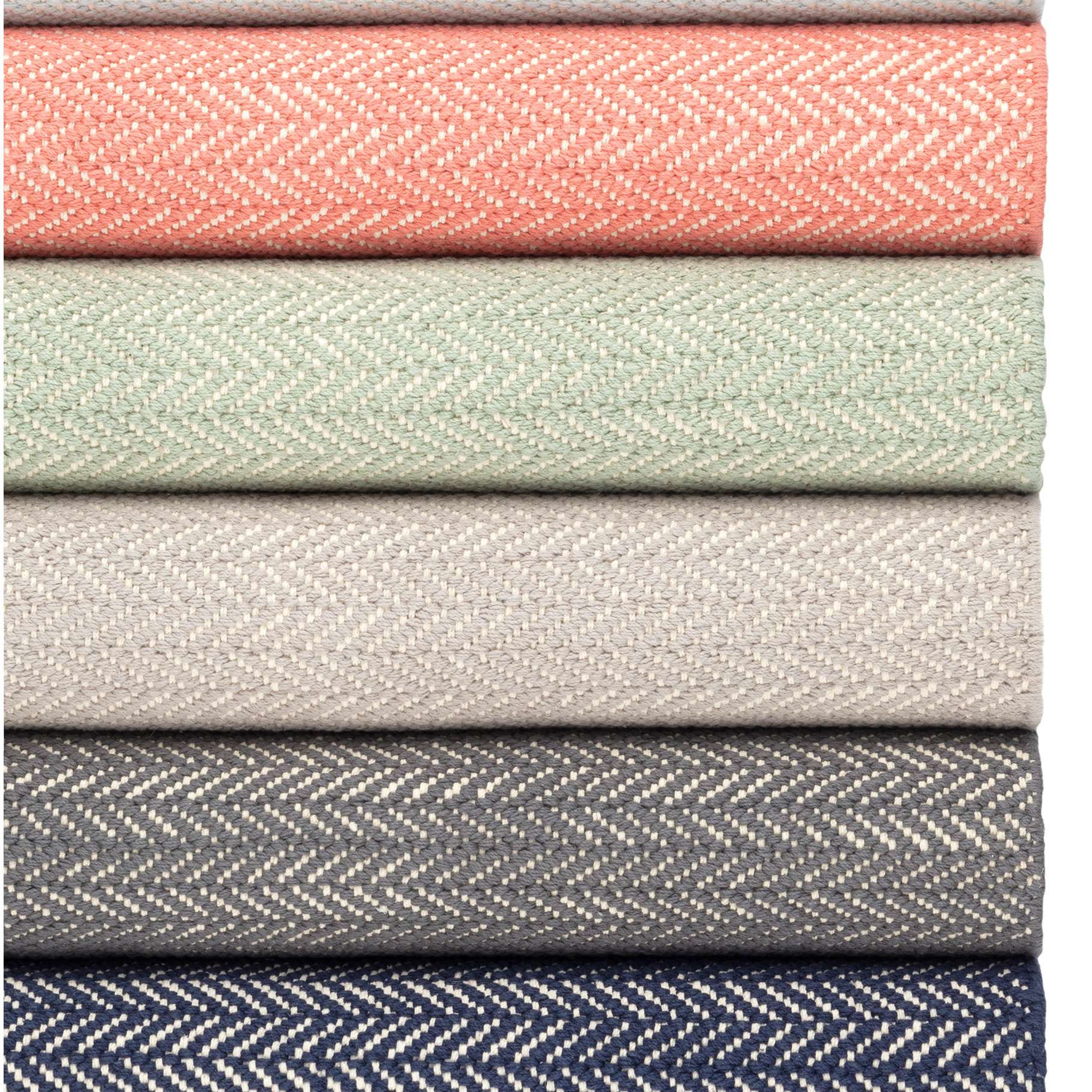 Dash & Albert Herringbone Dove Grey Woven Cotton Rug