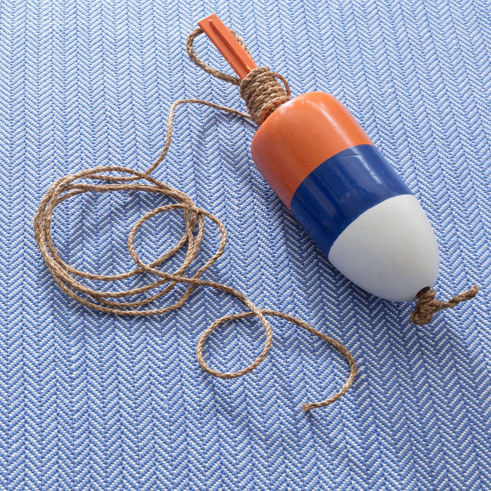 Dash & Albert Herringbone French Blue/White Indoor/Outdoor Rug