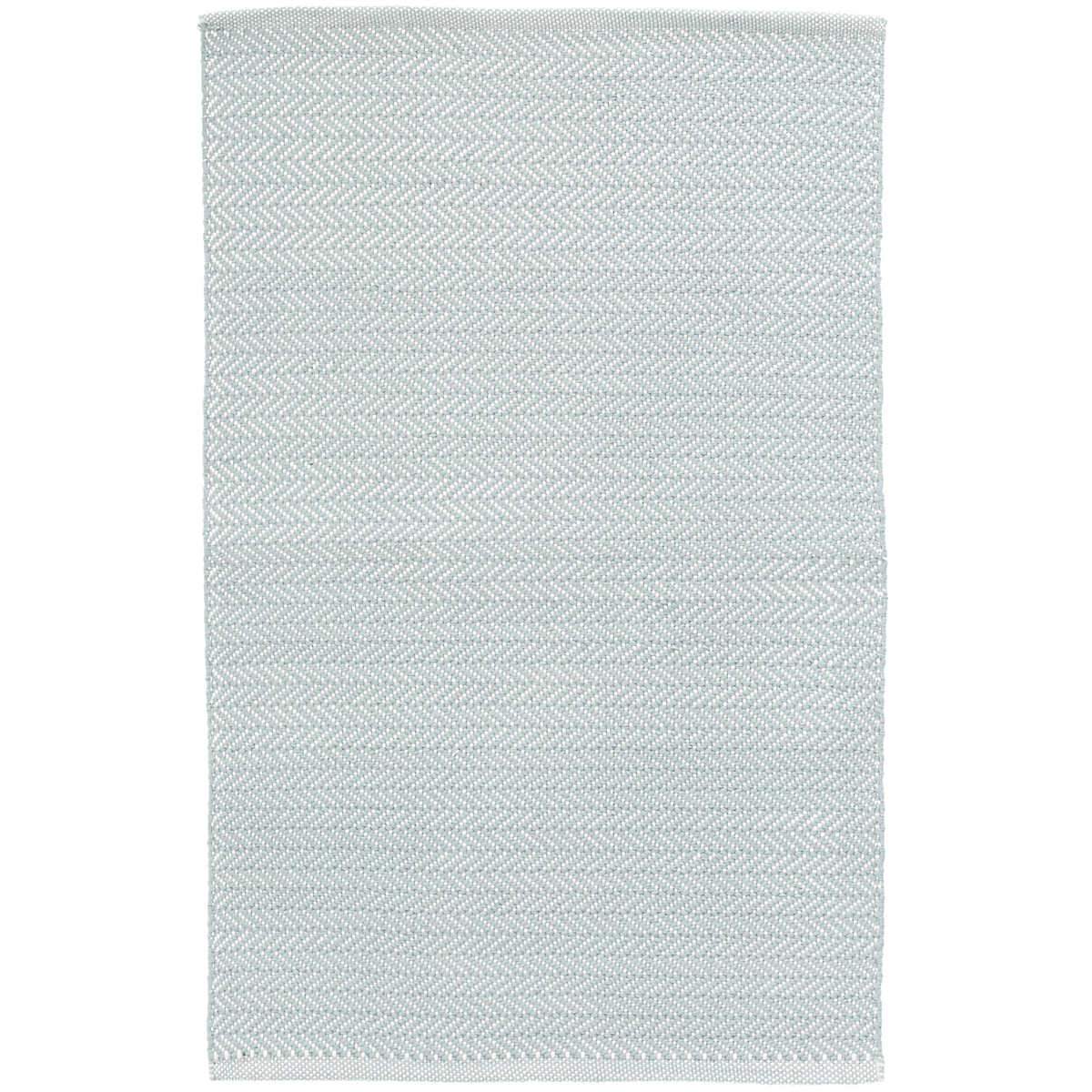 Dash & Albert Herringbone Light Blue Indoor/Outdoor Rug