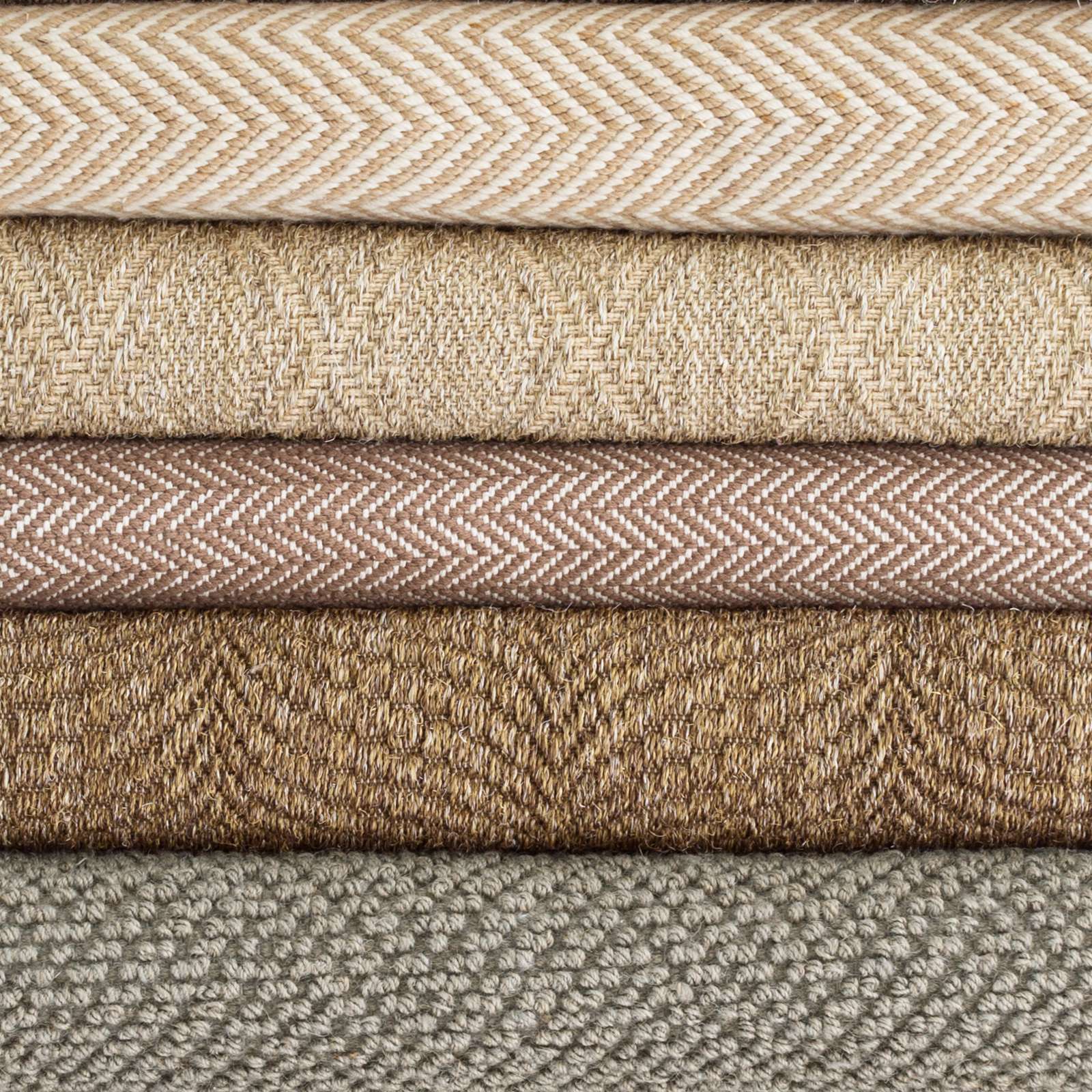 Dash & Albert Herringbone Stone Woven Cotton Rug