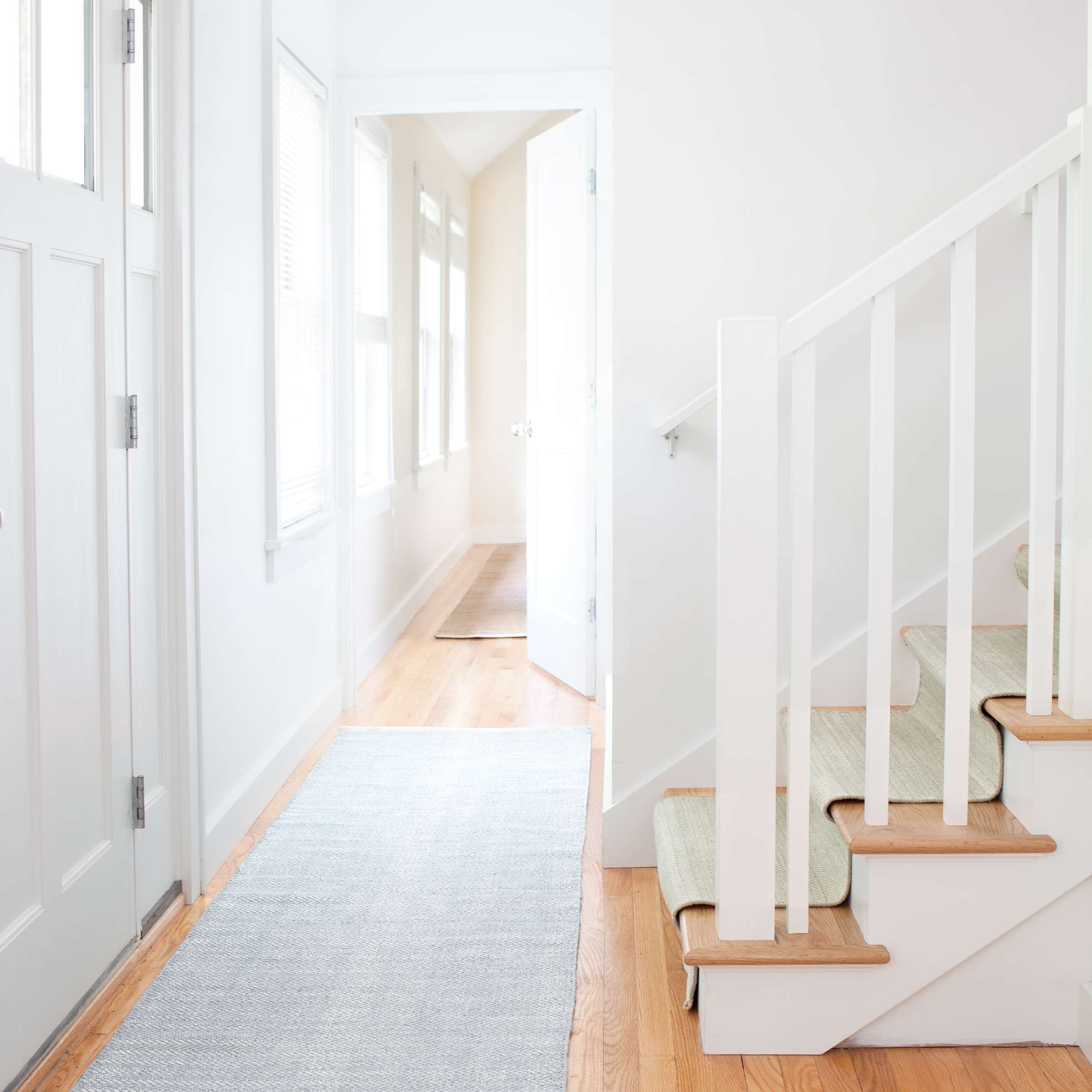 Dash & Albert Herringbone Swedish Blue Woven Cotton Rug