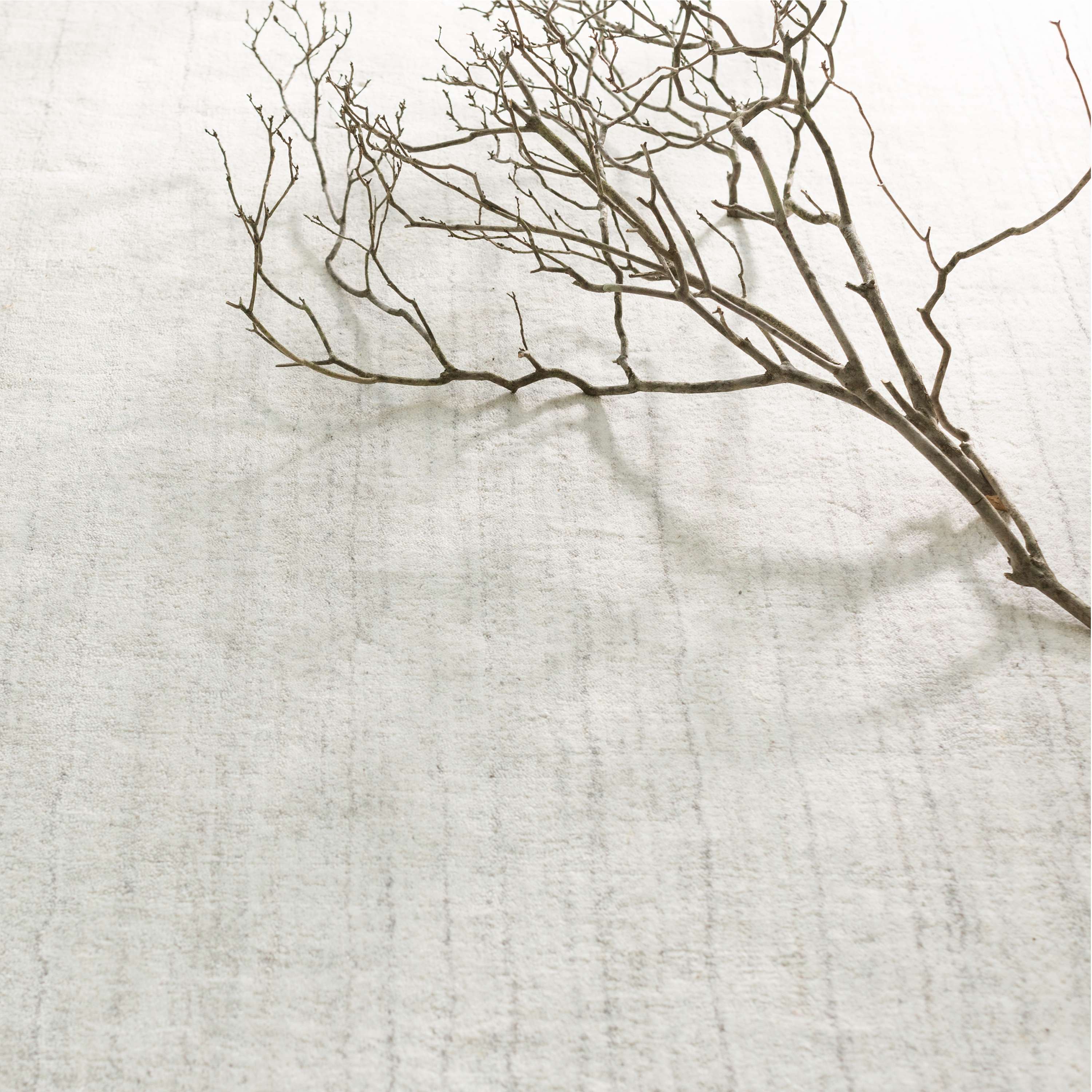 Dash & Albert Icelandia White Hand Knotted Viscose Rug