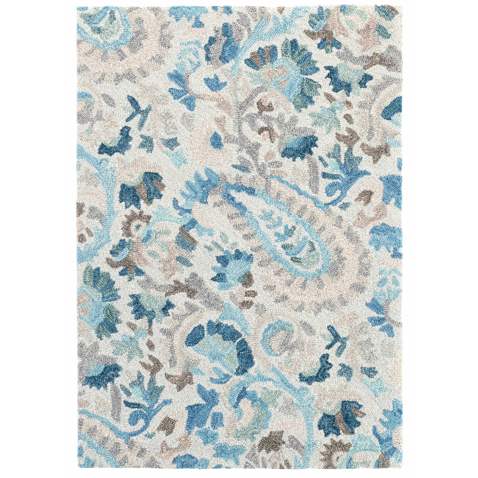 Dash & Albert Ines Blue Micro Hooked Wool Rug