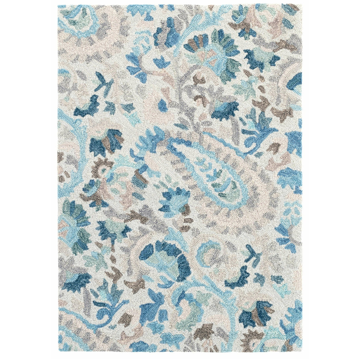 Dash & Albert Ines Blue Micro Hooked Wool Rug