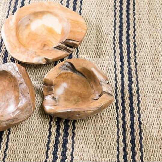 Dash & Albert Jute Ticking Indigo Woven Rug