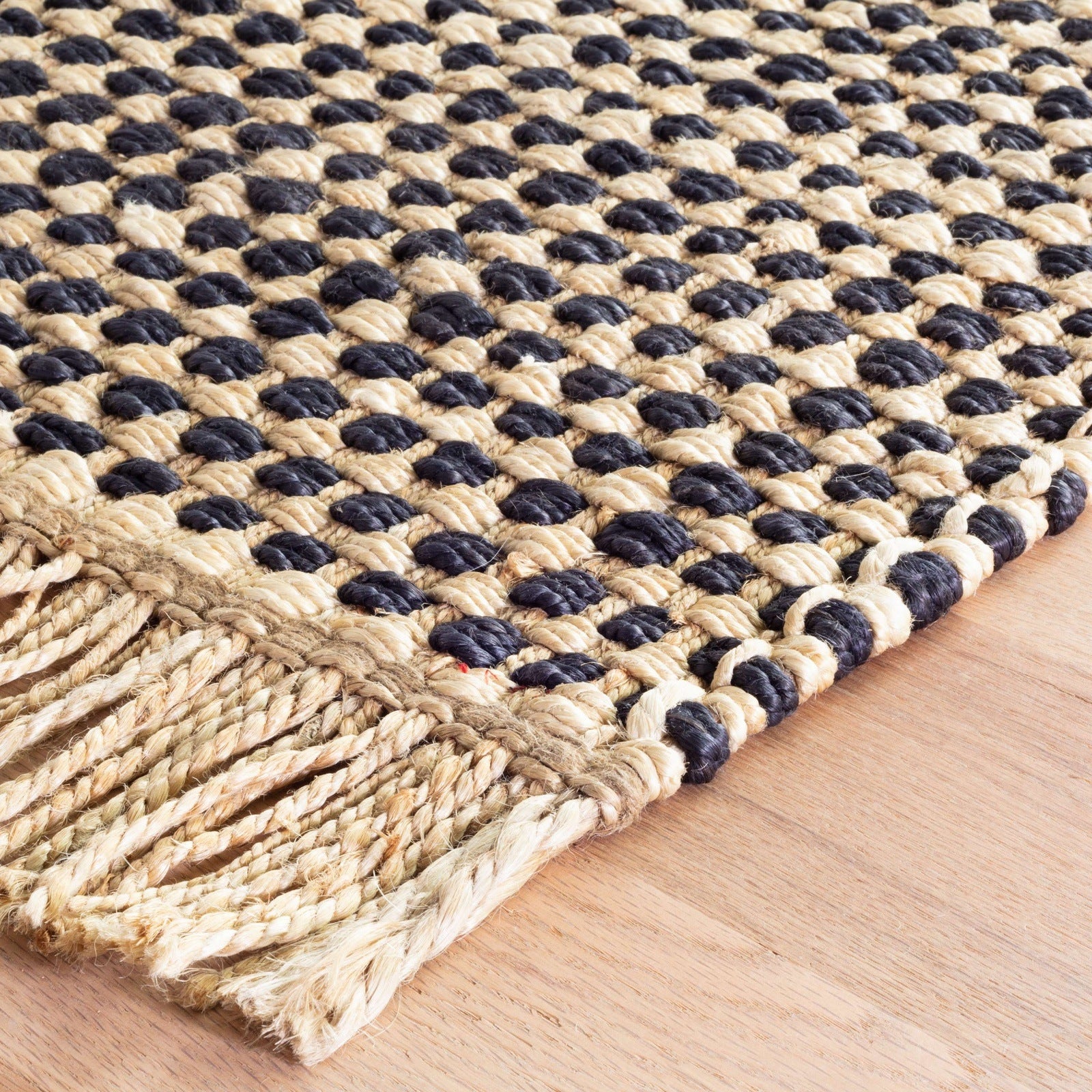 Dash & Albert Kuba Black Woven Jute Rug