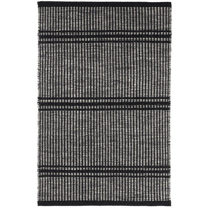 Dash & Albert Malta Black Woven Wool Rug
