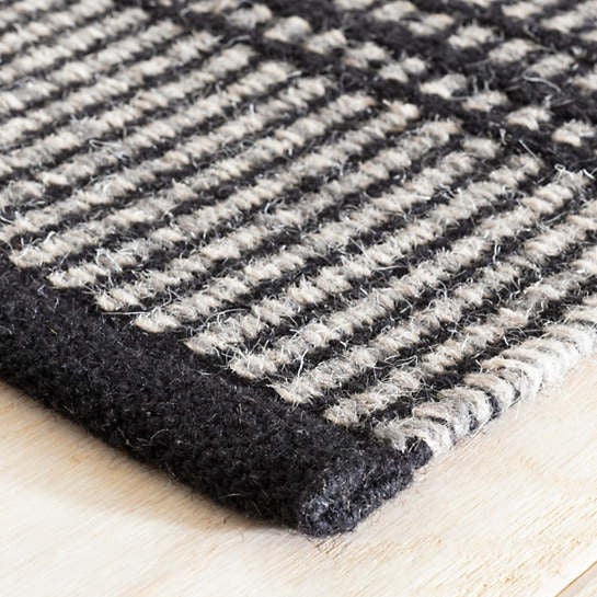 Dash & Albert Malta Black Woven Wool Rug