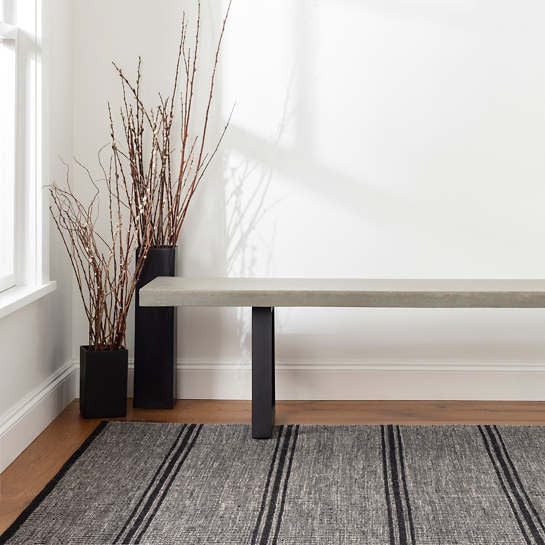 Dash & Albert Malta Black Woven Wool Rug