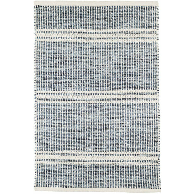 Dash & Albert Malta Blue Woven Wool Rug