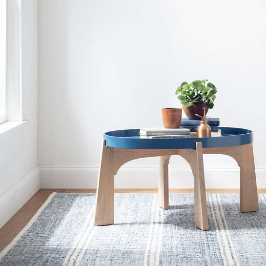 Dash & Albert Malta Blue Woven Wool Rug