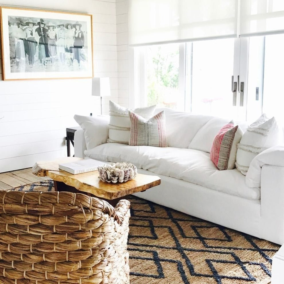 Dash & Albert Marco Navy Jute Soumak Woven Rug