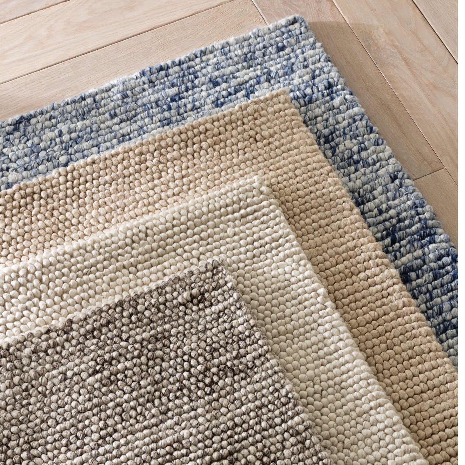 Dash & Albert Niels Navy Woven Wool/Viscose Rug