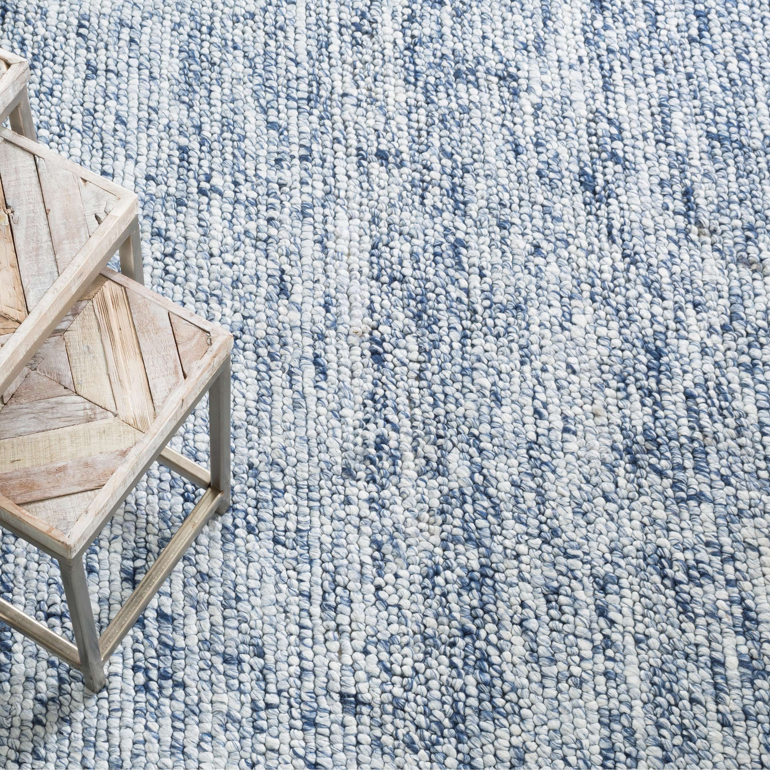 Dash & Albert Niels Navy Woven Wool/Viscose Rug