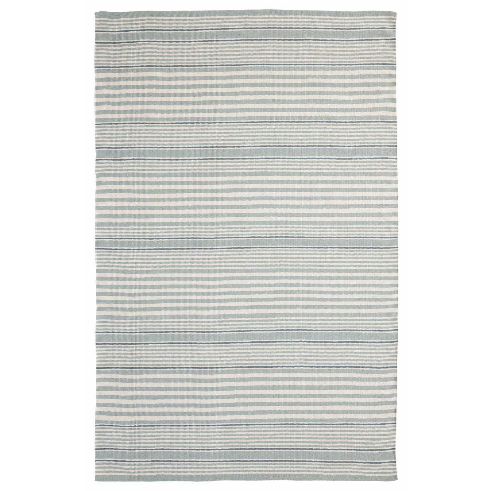 Dash & Albert Rugby Stripe Light Blue Indoor/Outdoor Rug