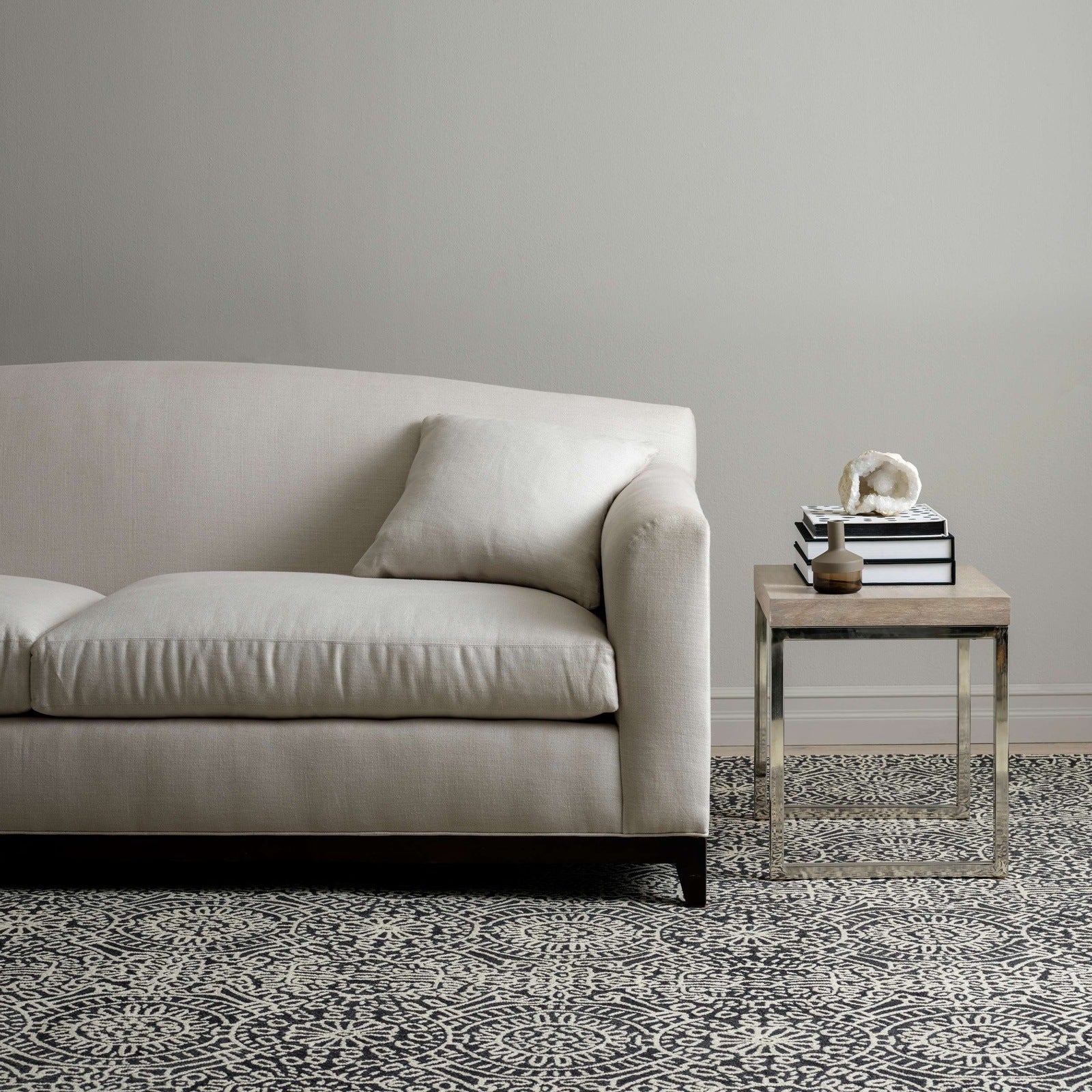 Dash & Albert Temple Charcoal Micro Hooked Wool Rug