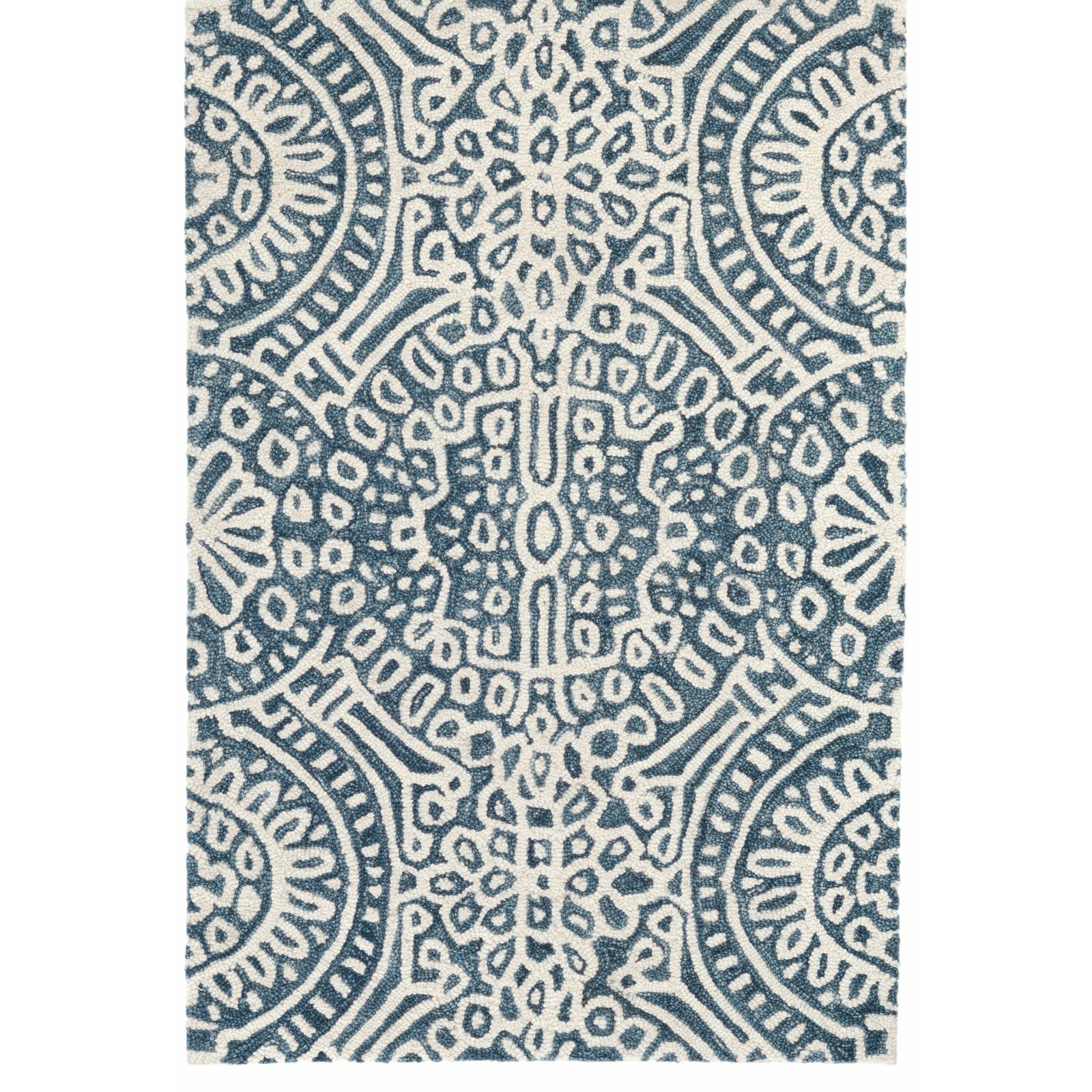 Dash & Albert Temple Ink Micro Hooked Wool Rug