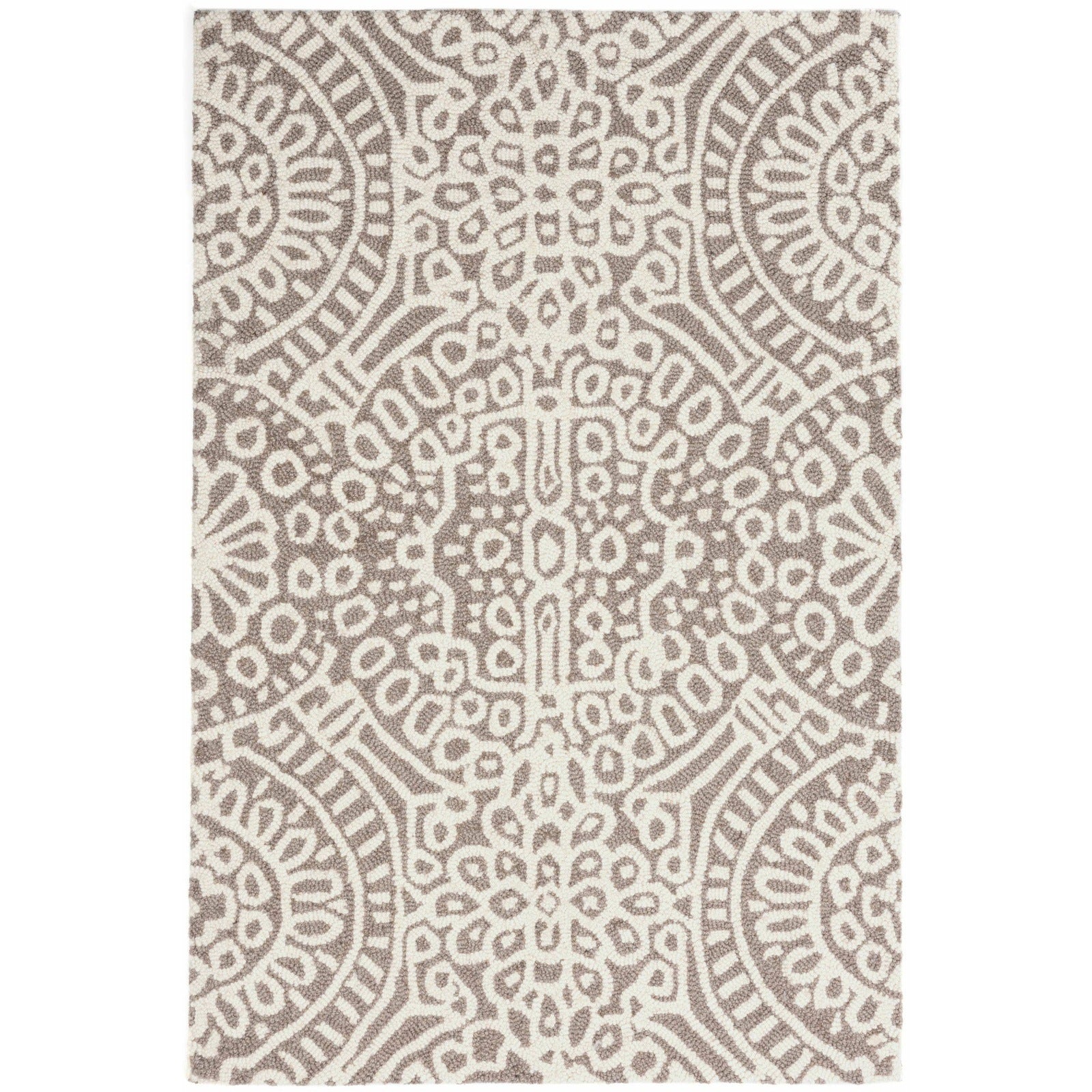 Dash & Albert Temple Taupe Micro Hooked Wool Rug