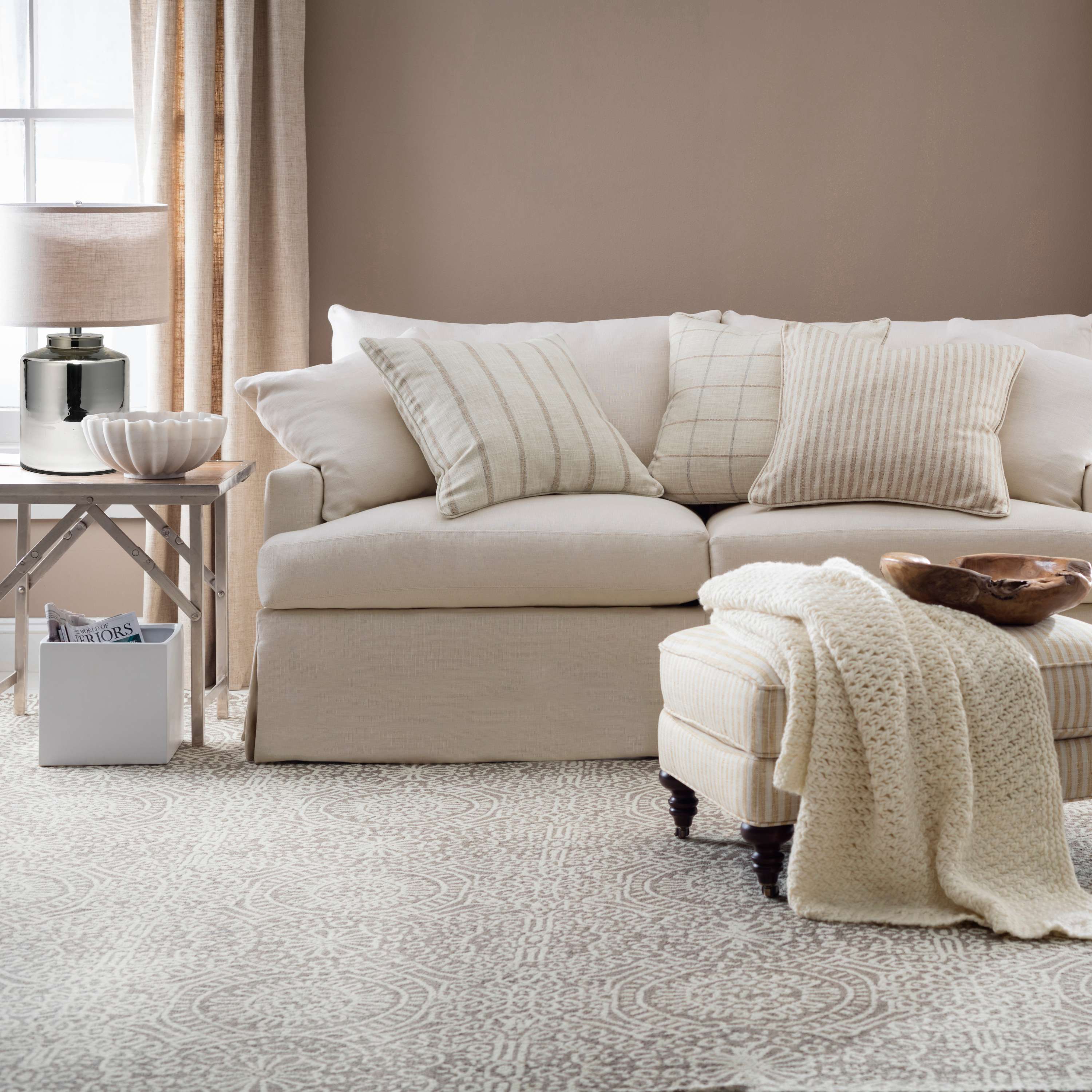 Dash & Albert Temple Taupe Micro Hooked Wool Rug