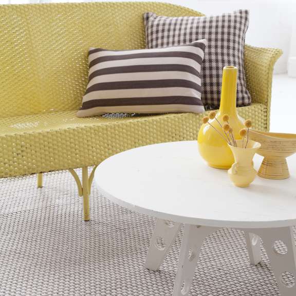 Dash & Albert Two-Tone Rope Plat/Ivory Indoor/Outdoor Rug