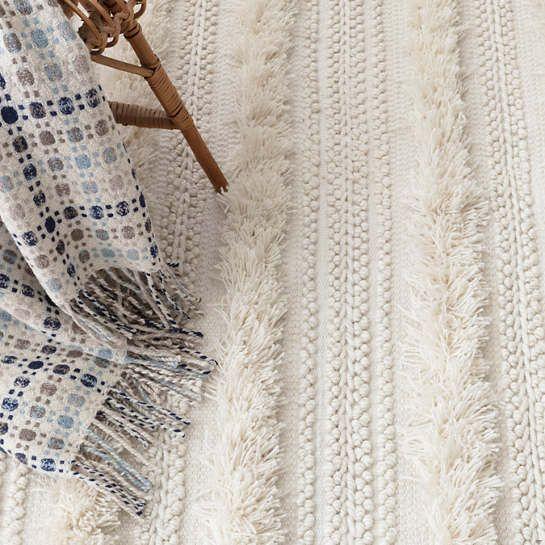 Dash & Albert Zhara Stripe Ivory Indoor/Outdoor Rug