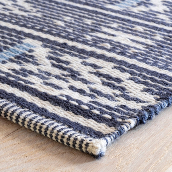 Dharma Blue Handwoven Handwoven Indoor/Outdoor Rug
