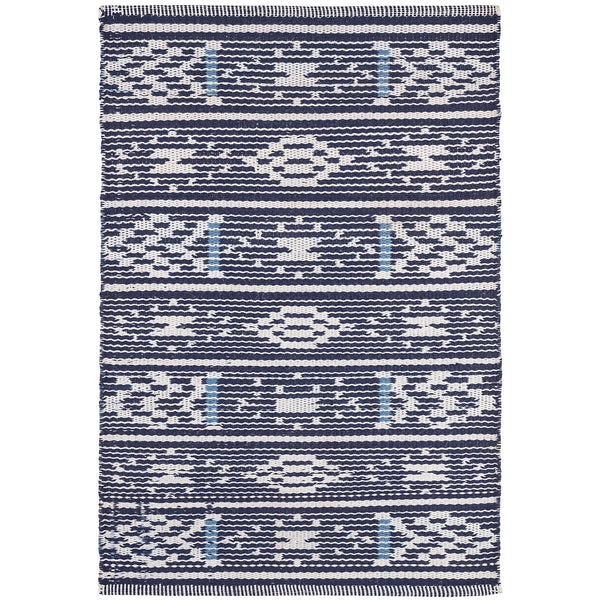 Dharma Blue Handwoven Handwoven Indoor/Outdoor Rug