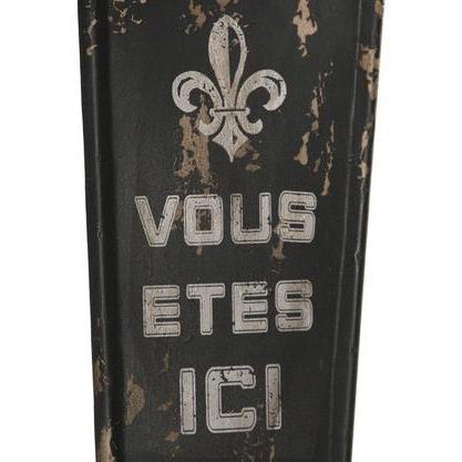 Distressed Black Metal Cafe Chair