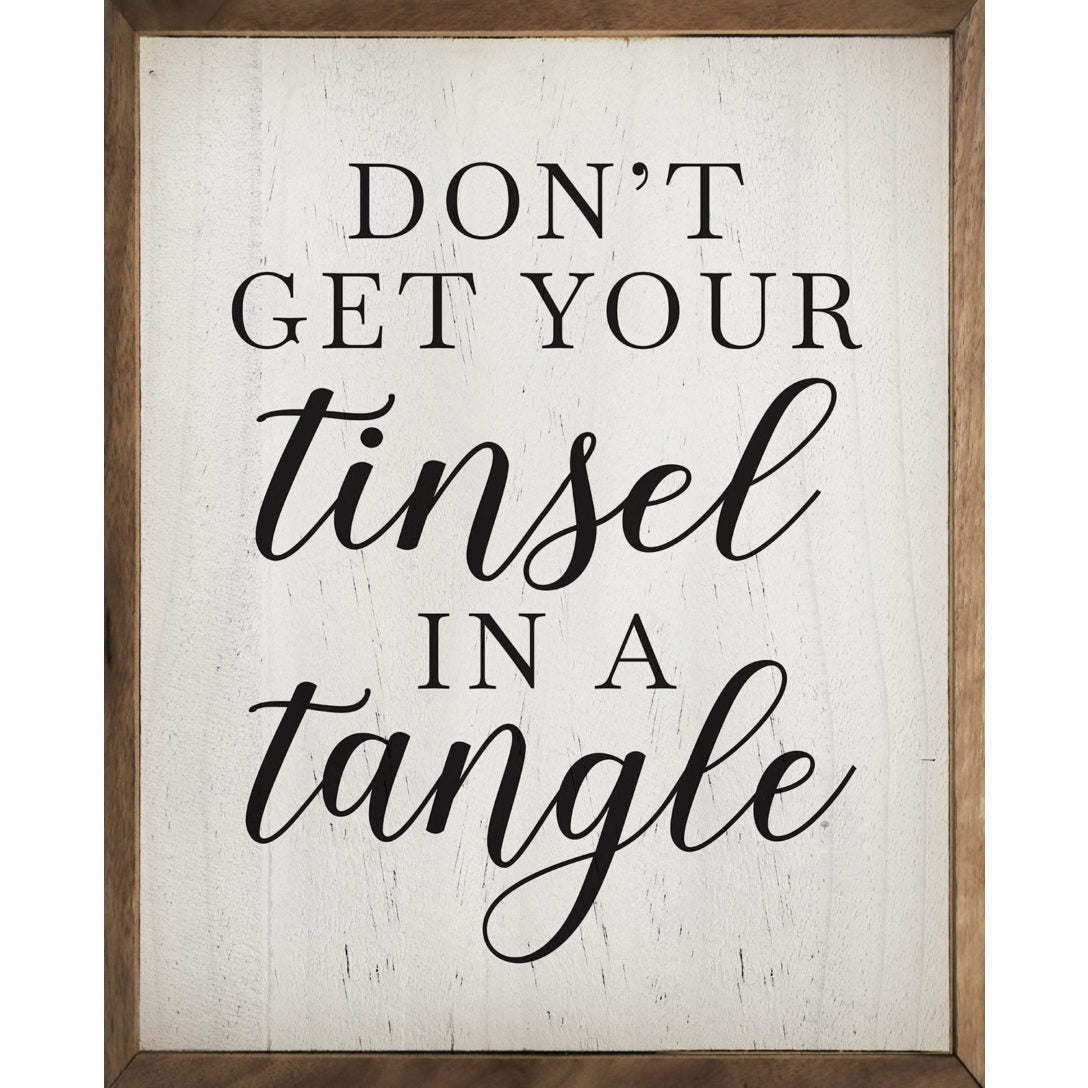 Don’t Get Your Tinsel In A Tangle Wood Framed Print