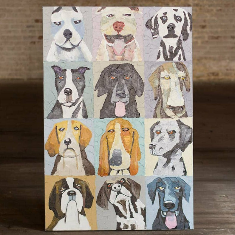 Emotional Dogs Oil Painting