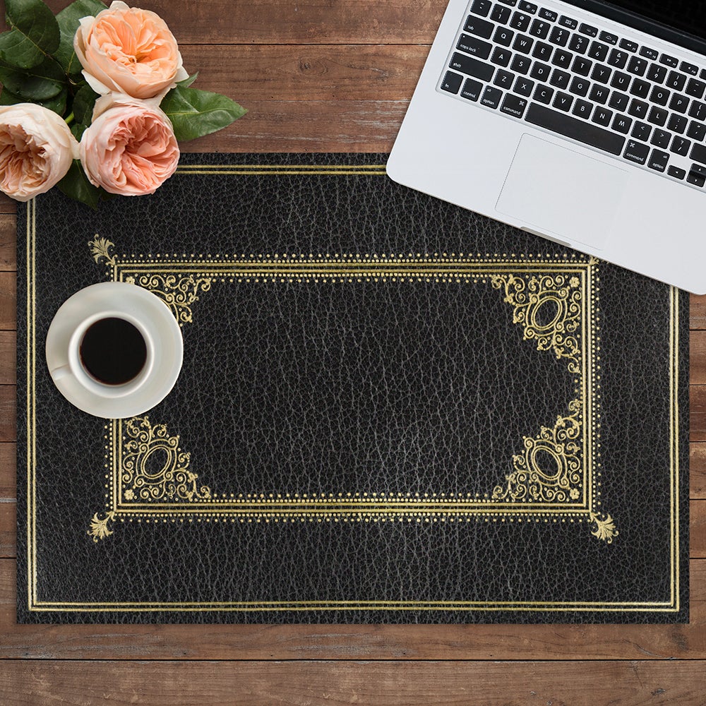 English Library Cipher Vinyl Mat