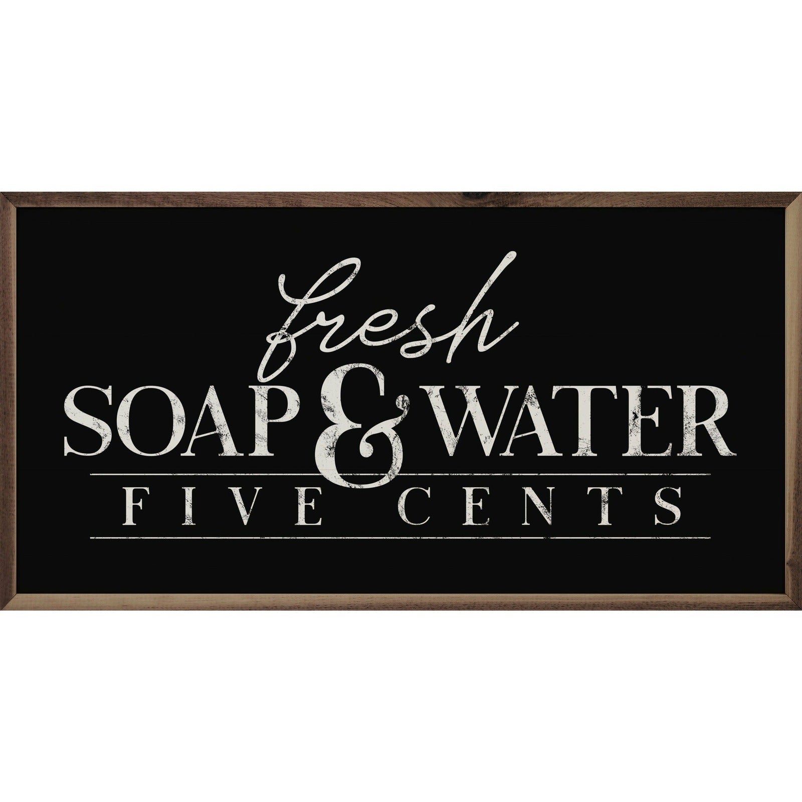 Farmhouse Fresh Soap & Water Wood Framed Print