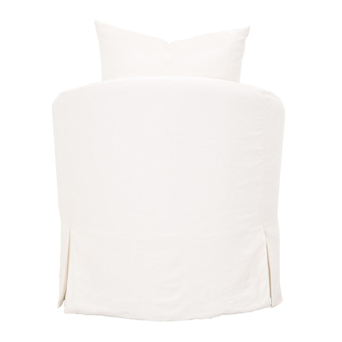 Faye Slipcover Cream Crepe Swivel Club Chair