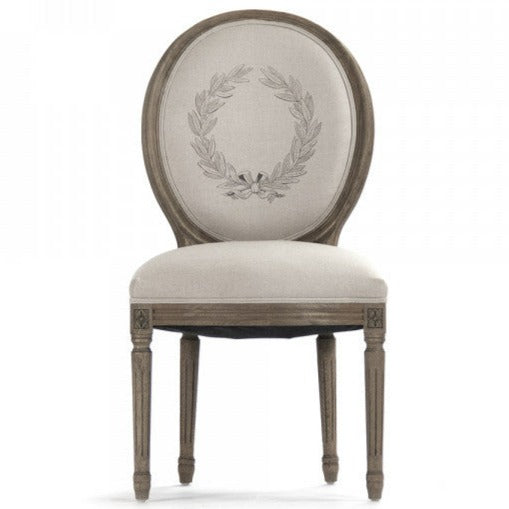 Floral Wreath Medallion Side Chair