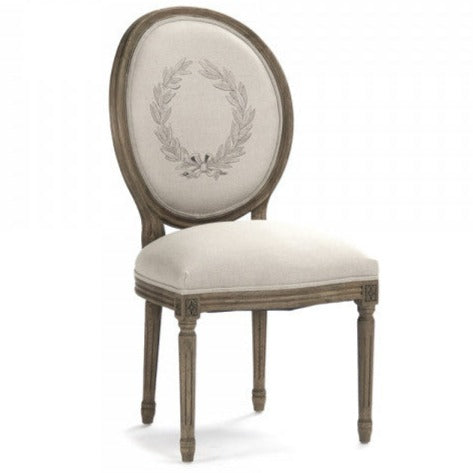 Floral Wreath Medallion Side Chair